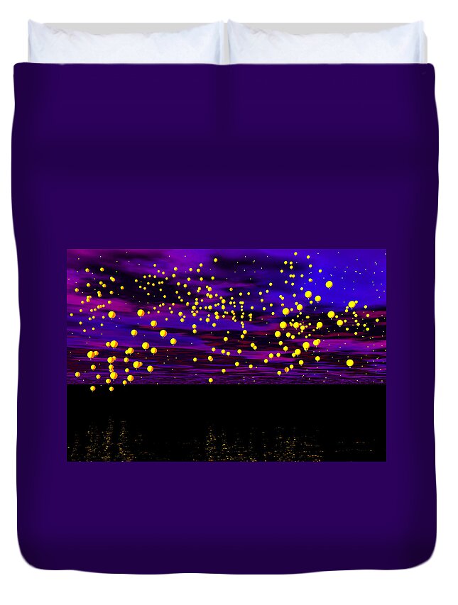 Lanterns Duvet Cover featuring the photograph Magic Lanterns by Mark Blauhoefer