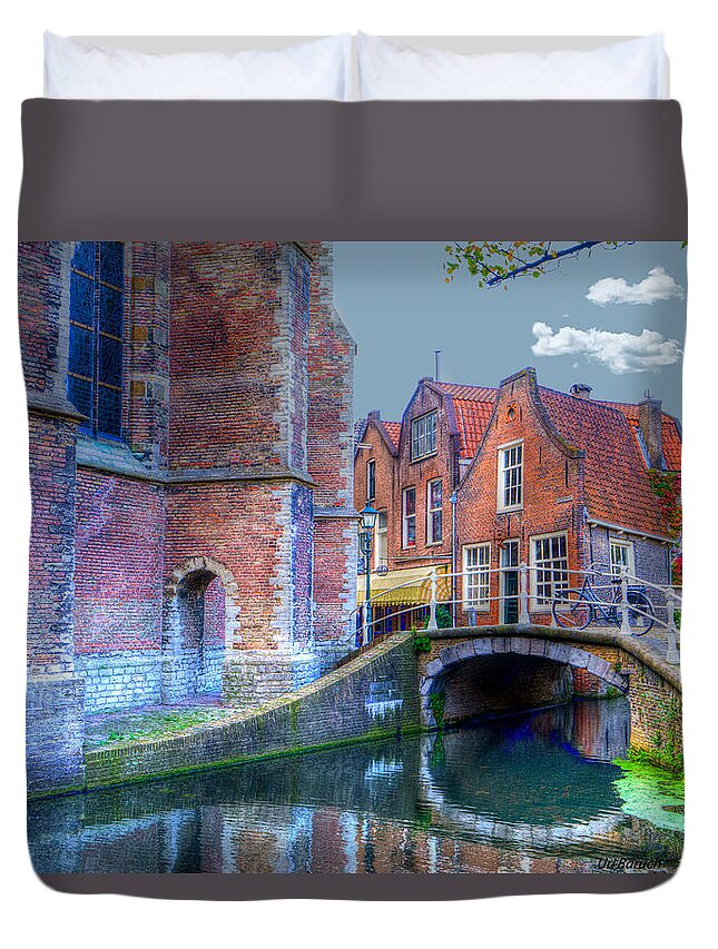 Holland Duvet Cover featuring the photograph Magical Delft by Uri Baruch