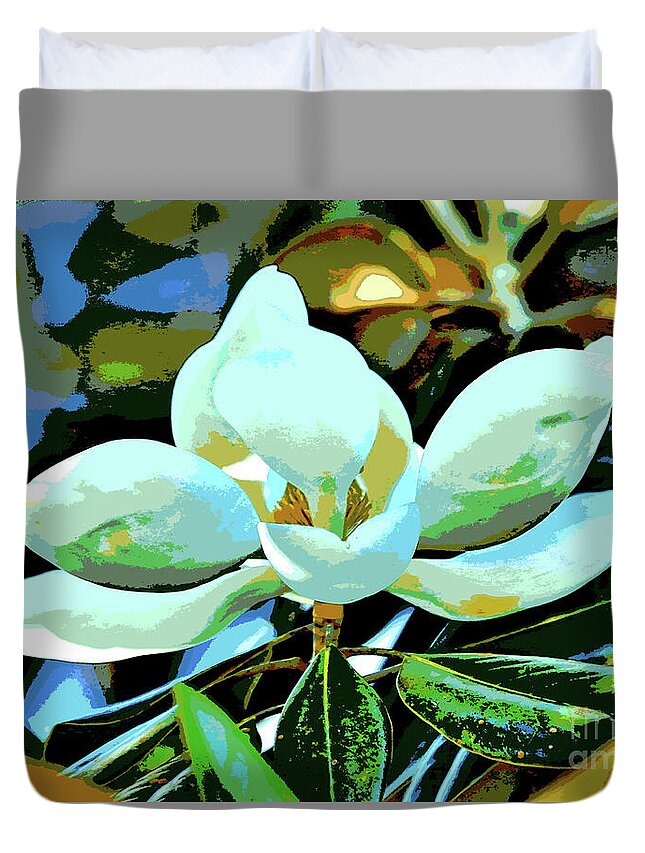 Magnolia Duvet Cover featuring the digital art Magnolia Dream by Carol Groenen