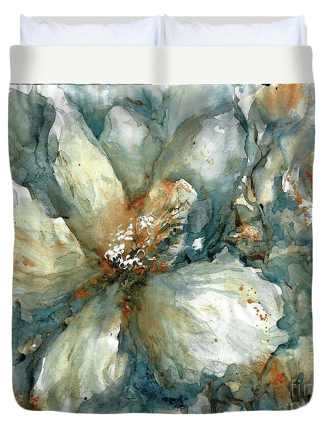 #creativemother Duvet Cover featuring the painting Magnolia on Canvas by Francelle Theriot