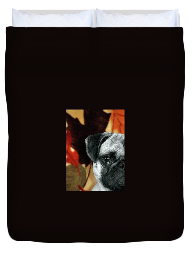 Dog Duvet Cover featuring the photograph Magster by Trish Tritz