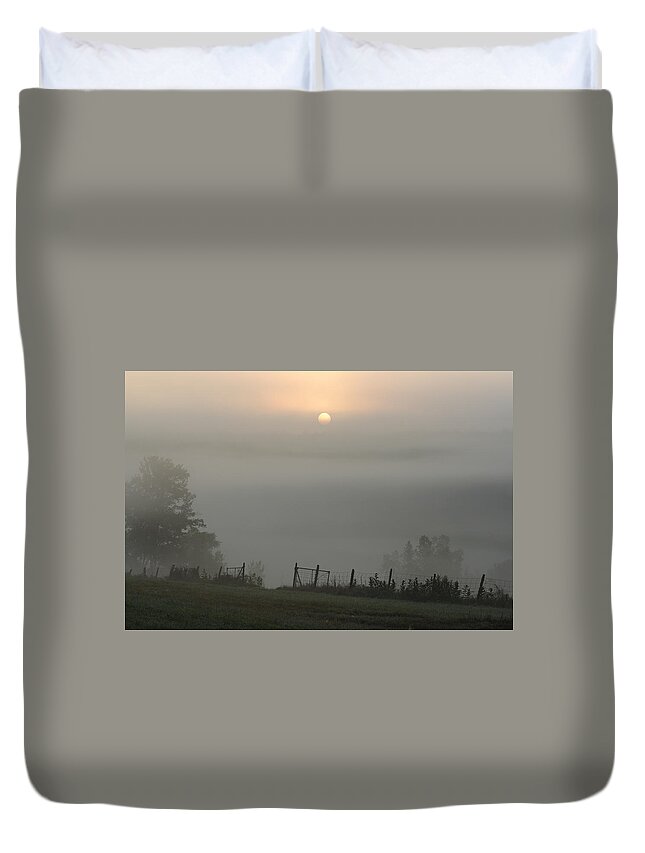 Landscape Duvet Cover featuring the photograph Maine Morning by Doug Mills