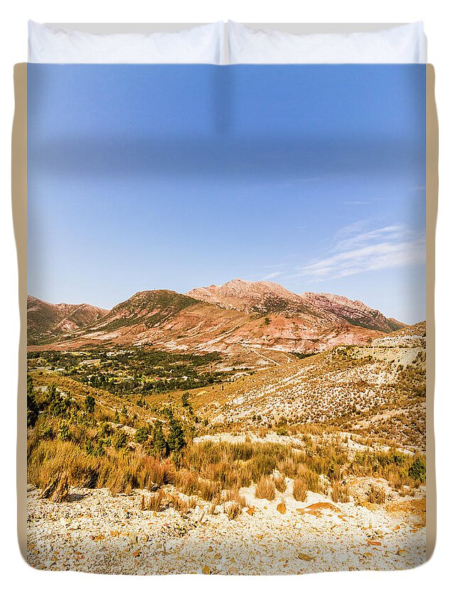 Australian Duvet Cover featuring the photograph Majestic arid peaks by Jorgo Photography