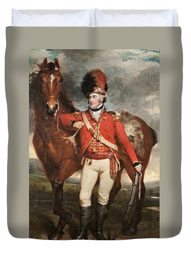 Irish Art Duvet Cover featuring the painting Major O'Shea of the Loyal Cork Legion by Martin Archer Shee