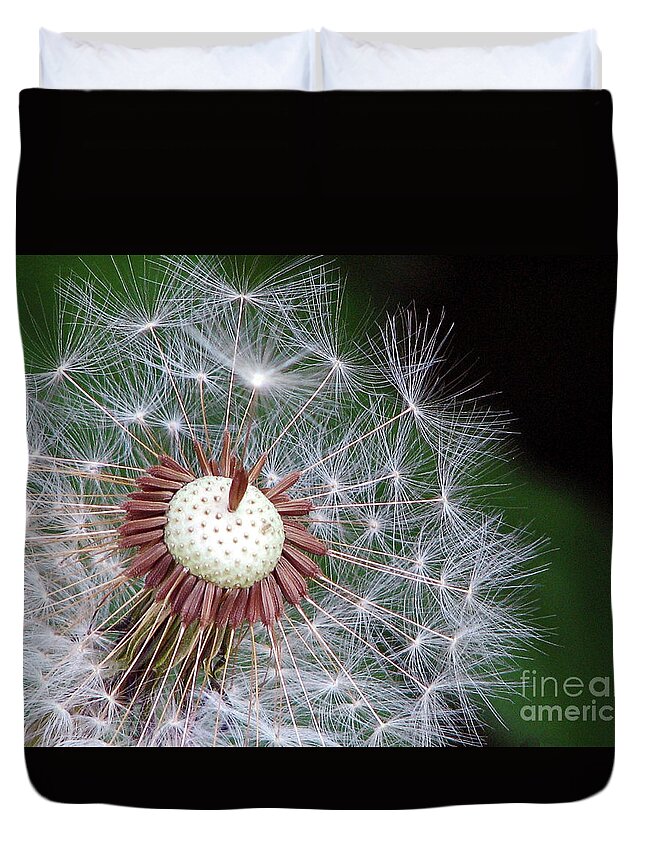 Dandelion Duvet Cover featuring the photograph Make a Wish by Chris Anderson