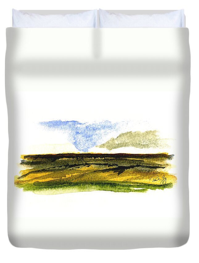 Malaga Duvet Cover featuring the painting Malaga Washington Ridge by Paul Gaj
