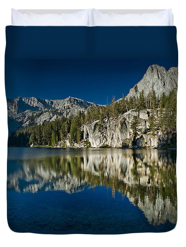 Sierra Nevada Duvet Cover featuring the photograph Mammoth Lakes Reflections by Greg Nyquist