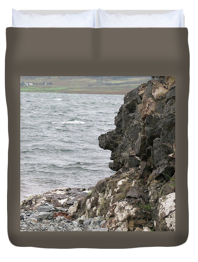 Scotland Duvet Cover featuring the photograph Man of the Stone by Azthet Photography
