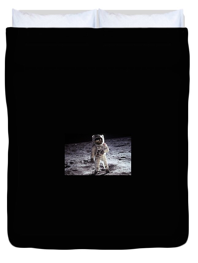Moon Walk Duvet Cover featuring the photograph Man on the Moon 11 by Jon Neidert