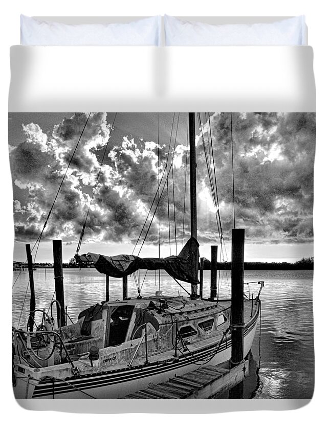 Florida Duvet Cover featuring the photograph Manasota Key by Alison Belsan Horton