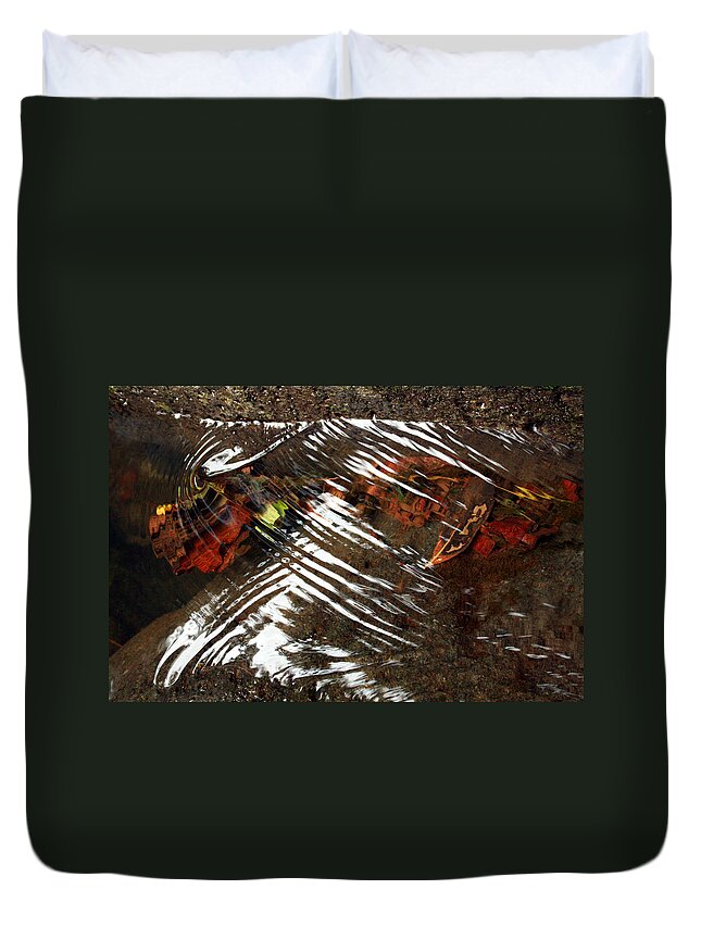 Manoa Falls Duvet Cover featuring the photograph Manoa's Fallen by Jennifer Bright Burr