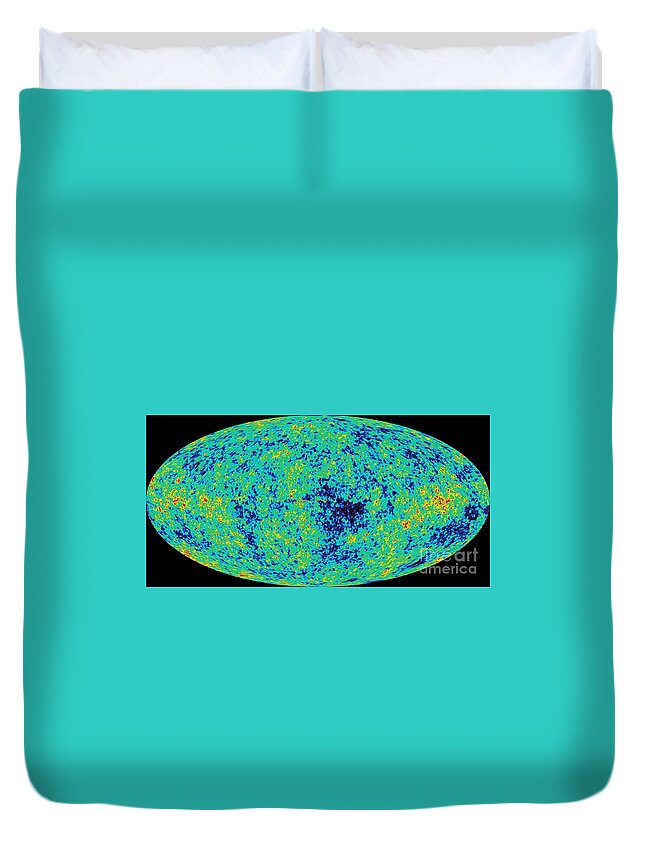 Age Duvet Cover featuring the photograph Map Microwave Background by NASA Science Source