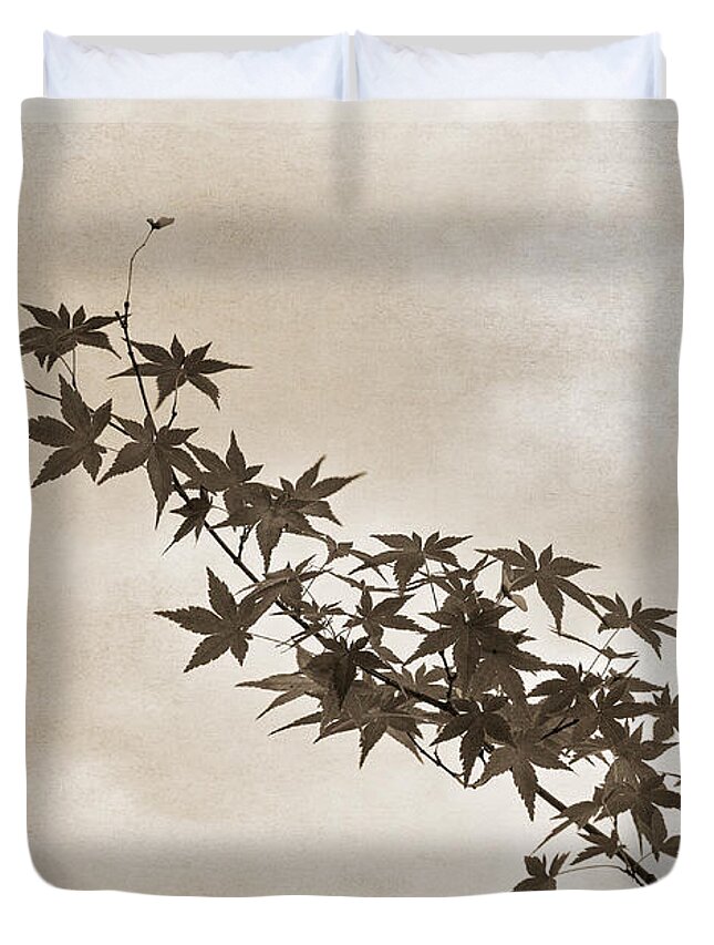 Branch Duvet Cover featuring the photograph Maple by Linda Lees