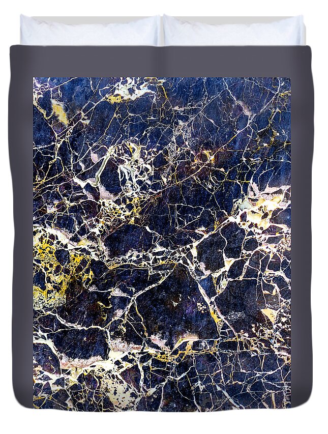 Stone Duvet Cover featuring the photograph Marble Stone Texture Wall Tile by John Williams