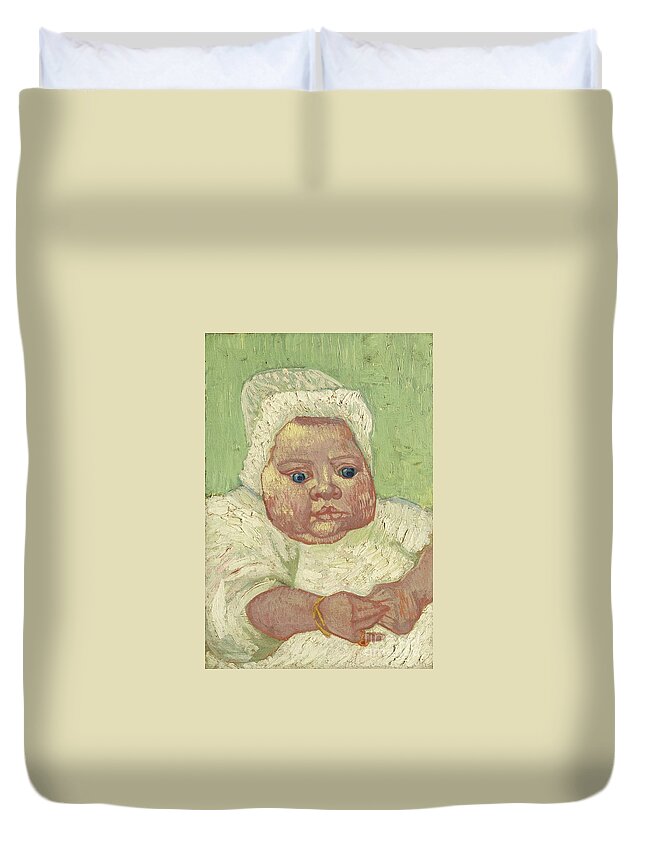 Vincent Van Gogh 1853 - 1890 Le B�b� Marcelle Roulin. Beautiful Little Baby Duvet Cover featuring the painting Marcelle Roulin by MotionAge Designs