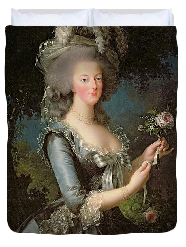 Marie Duvet Cover featuring the painting Marie Antoinette by Elisabeth Louise Vigee Lebrun