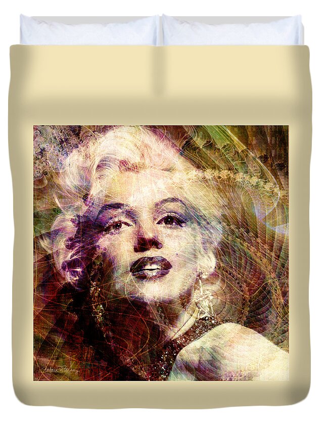 marilyn Monroe Duvet Cover featuring the digital art Marilyn by Barbara Berney