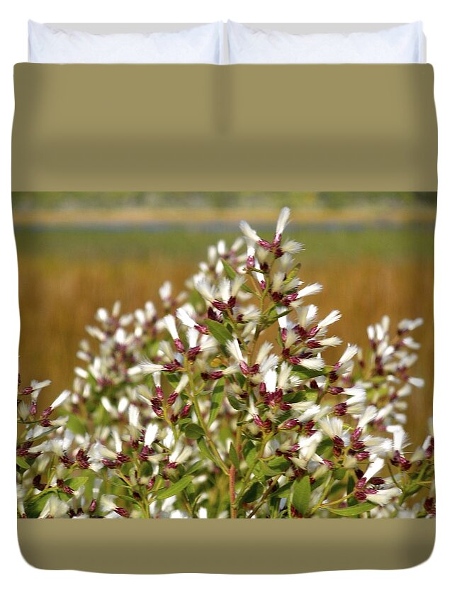  Duvet Cover featuring the photograph Marsh Blooms by Belinda Jane