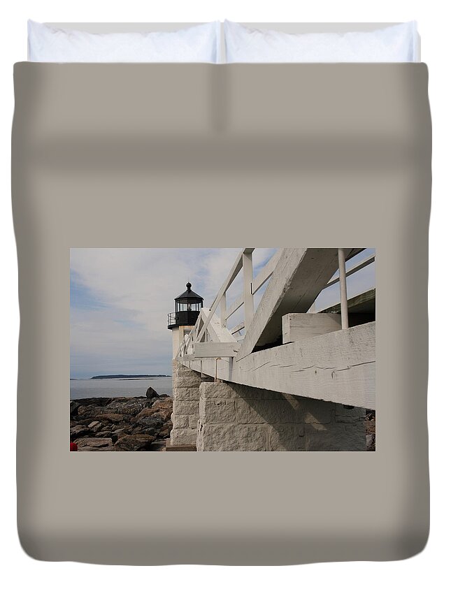 Seascape Duvet Cover featuring the photograph Marshall Point by Doug Mills