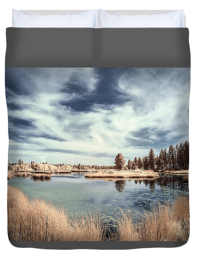 Art Duvet Cover featuring the photograph Marshlands in Washington by Jon Glaser