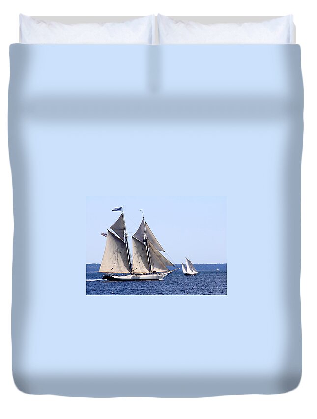 Seascape Duvet Cover featuring the photograph Mary Day by Doug Mills