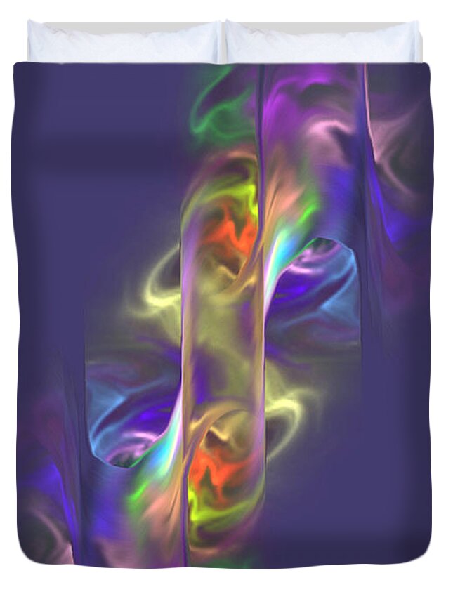 Party Duvet Cover featuring the digital art Masquerade - Prying eyes by Giada Rossi