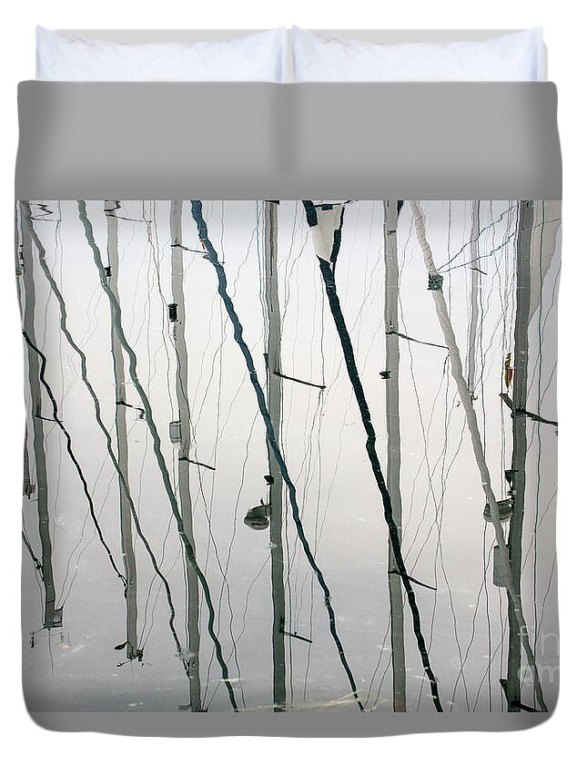 Masts Duvet Cover featuring the photograph Masts by Sheila Smart Fine Art Photography
