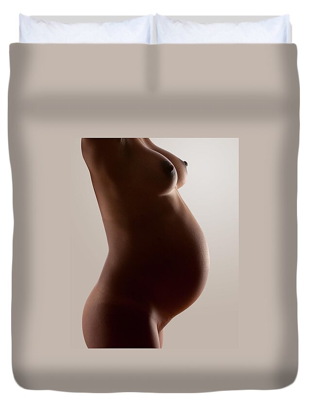 Maternity Duvet Cover featuring the photograph Maternity 35 by Michael Fryd