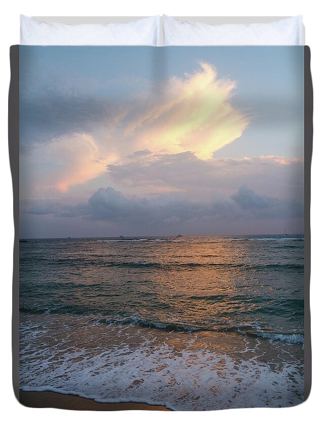 Maui Duvet Cover featuring the photograph Maui Sunset by Mark Miller