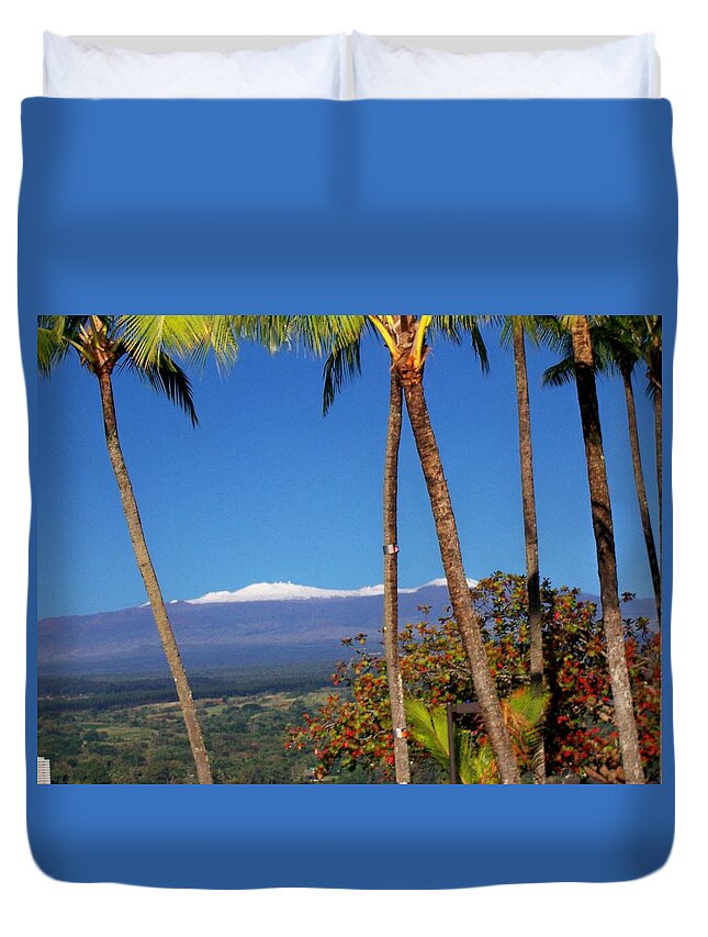 Hawaii Duvet Cover featuring the photograph Mauna Kea by Dina Holland