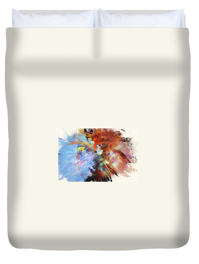 Paint Explosion Duvet Cover featuring the digital art May I Have Your Tension? by Margie Chapman