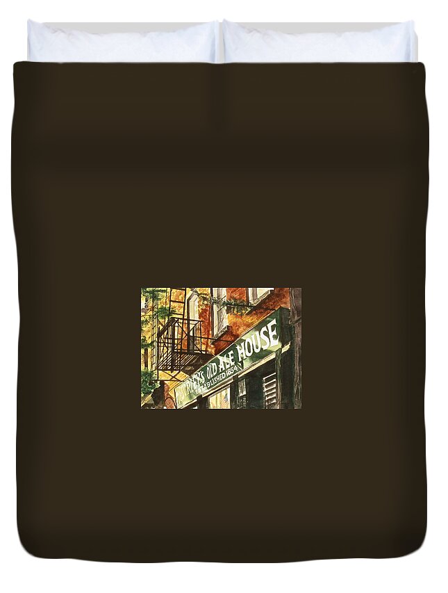 Mcsorley's Duvet Cover featuring the painting McSorley's by Frank SantAgata