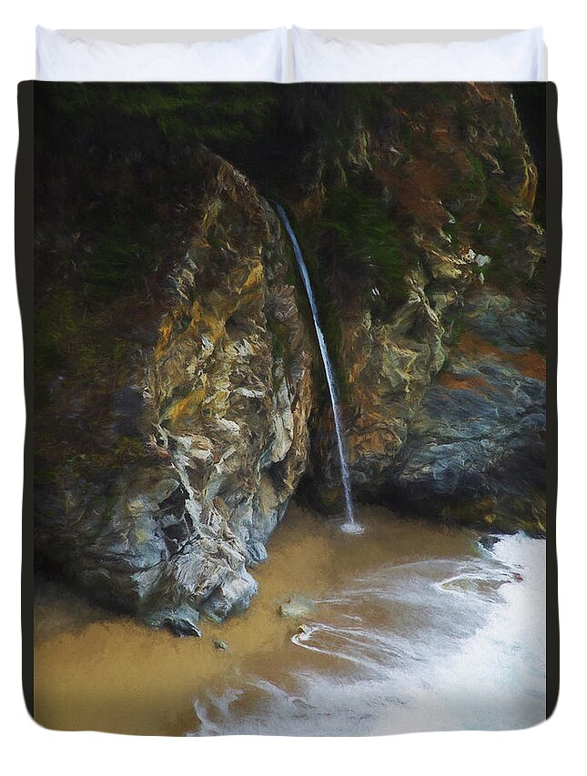Big Duvet Cover featuring the photograph McWay Falls Big Sur CA by David Gordon