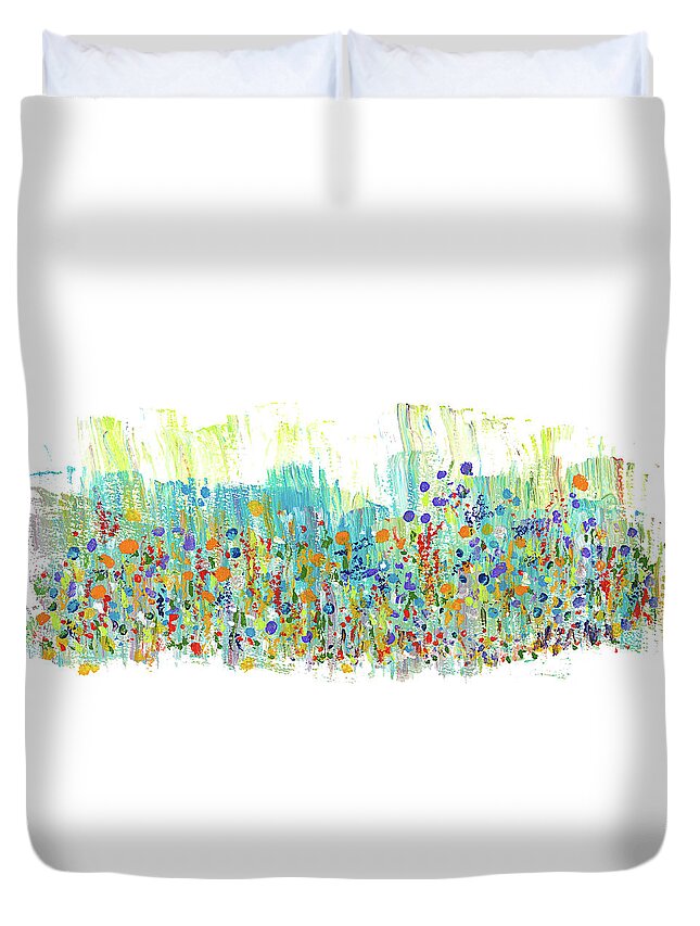 Painting Duvet Cover featuring the painting Meadow by Bjorn Sjogren