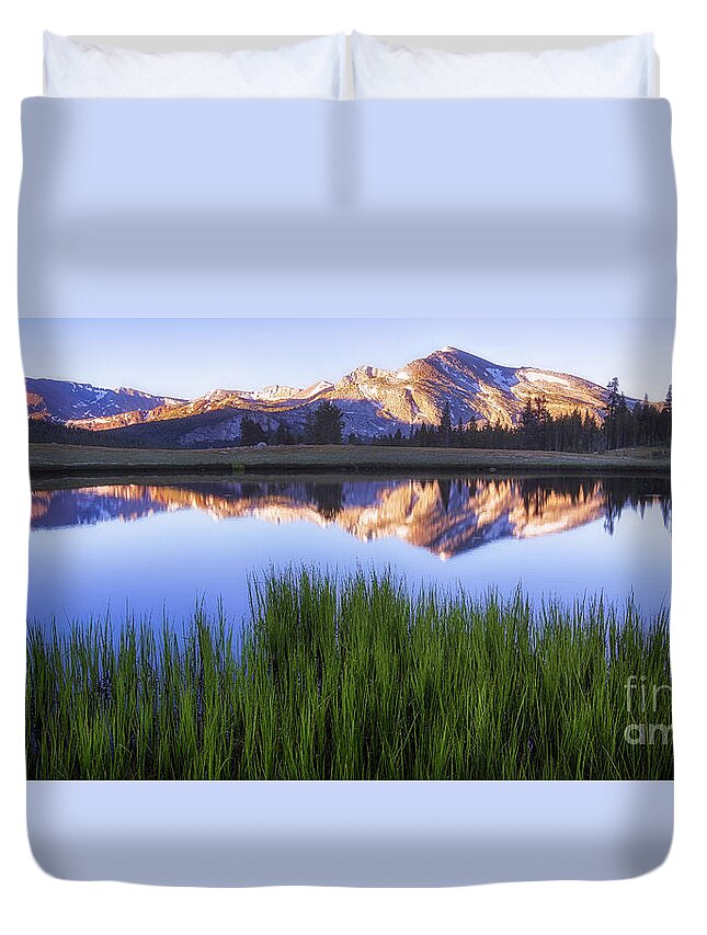Sierra Duvet Cover featuring the photograph Meadow Sunrise by Anthony Michael Bonafede
