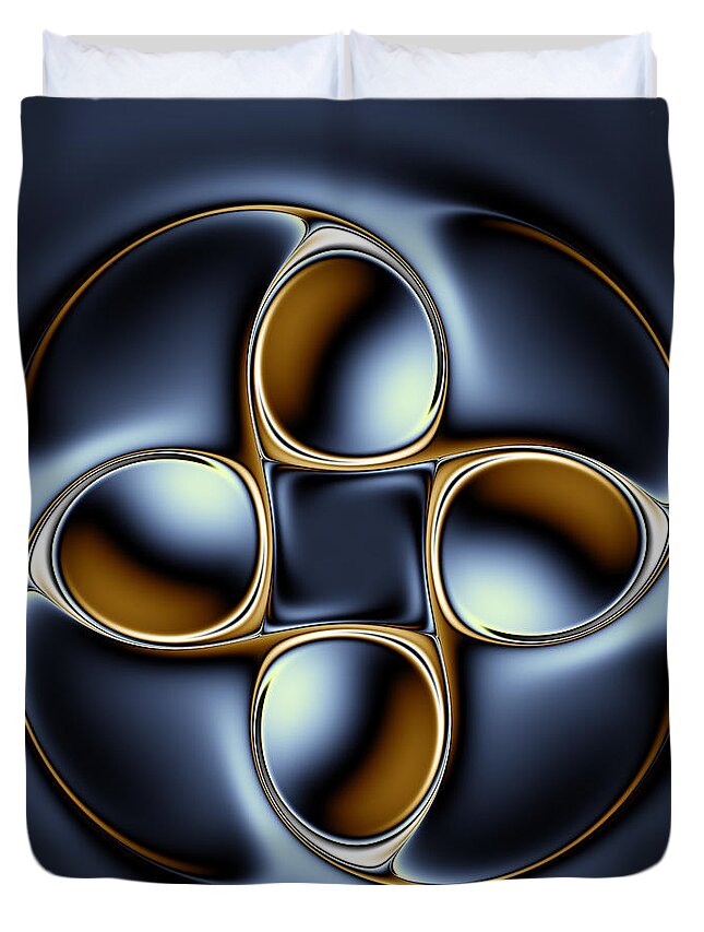 Vic Eberly Duvet Cover featuring the digital art Medallion by Vic Eberly