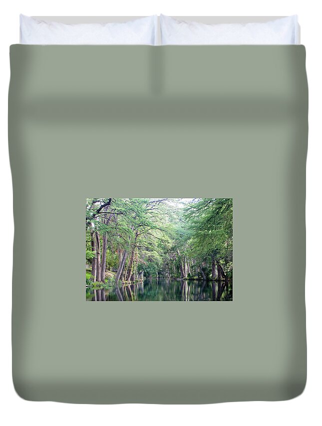 Medina Duvet Cover featuring the photograph Medina Creek in Summer by Brian Kinney