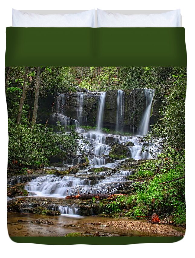Waterfalls Duvet Cover featuring the photograph Meet Virginia...in South Carolina by Chris Berrier
