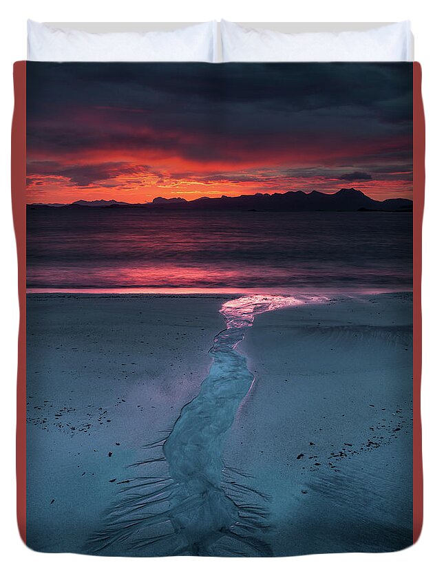  Duvet Cover featuring the photograph Mellon Udrigle sunrise 2 by Anita Nicholson