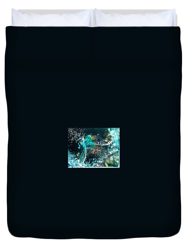 Spiritual Duvet Cover featuring the painting Memories of Cydonia by Lee Pantas