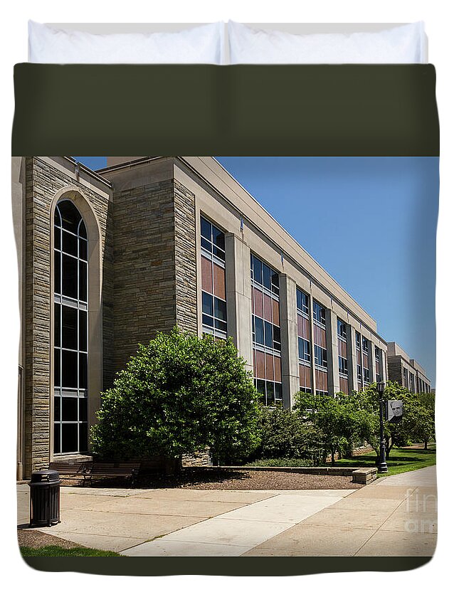 Vu Duvet Cover featuring the photograph Mendel Hall by William Norton