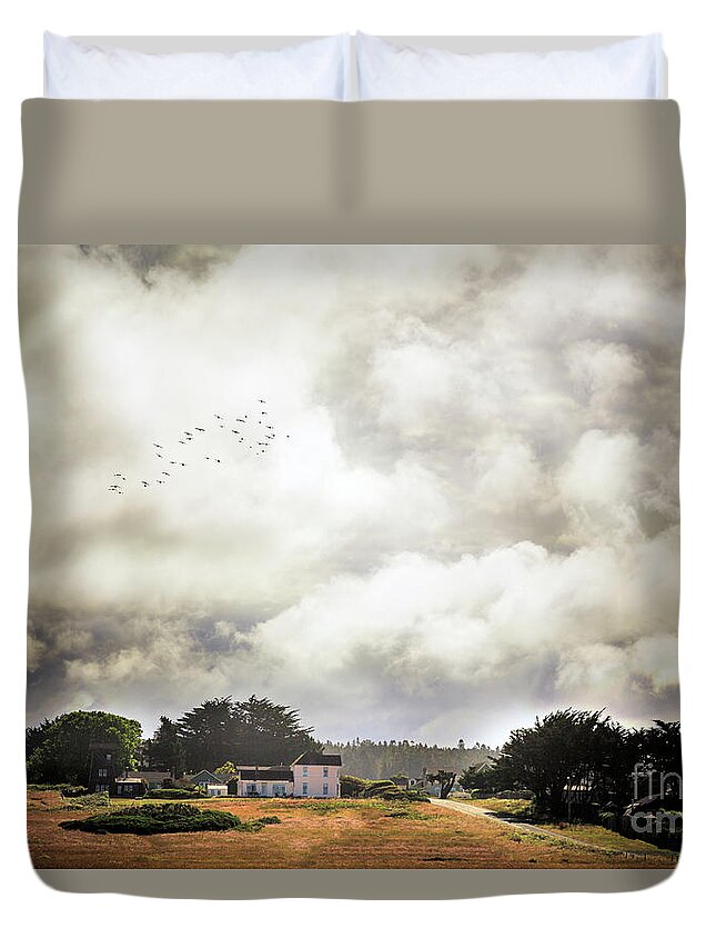 American Duvet Cover featuring the photograph Mendocino House II by Craig J Satterlee