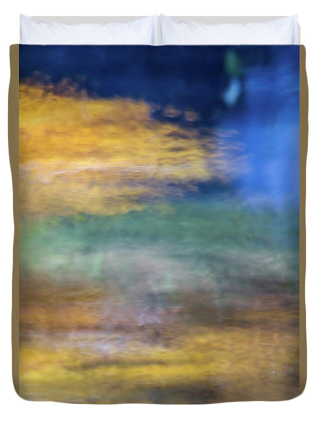 Yosemite Duvet Cover featuring the photograph Merced River Reflections 12 by Larry Marshall