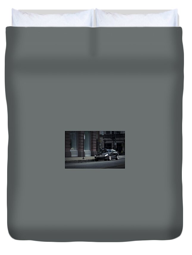 Mercedes-benz Duvet Cover featuring the digital art Mercedes-Benz by Maye Loeser