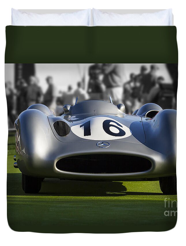 Mercedes Duvet Cover featuring the photograph Mercedes W 196 R Streamliner by Dennis Hedberg