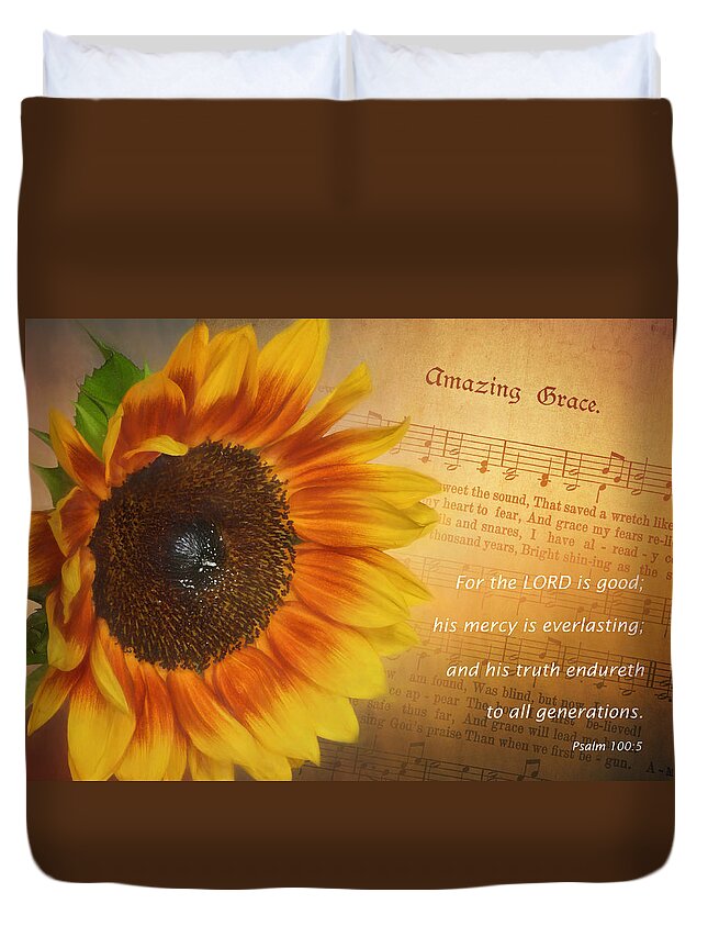 Belief Duvet Cover featuring the photograph Mercy and Grace by David and Carol Kelly