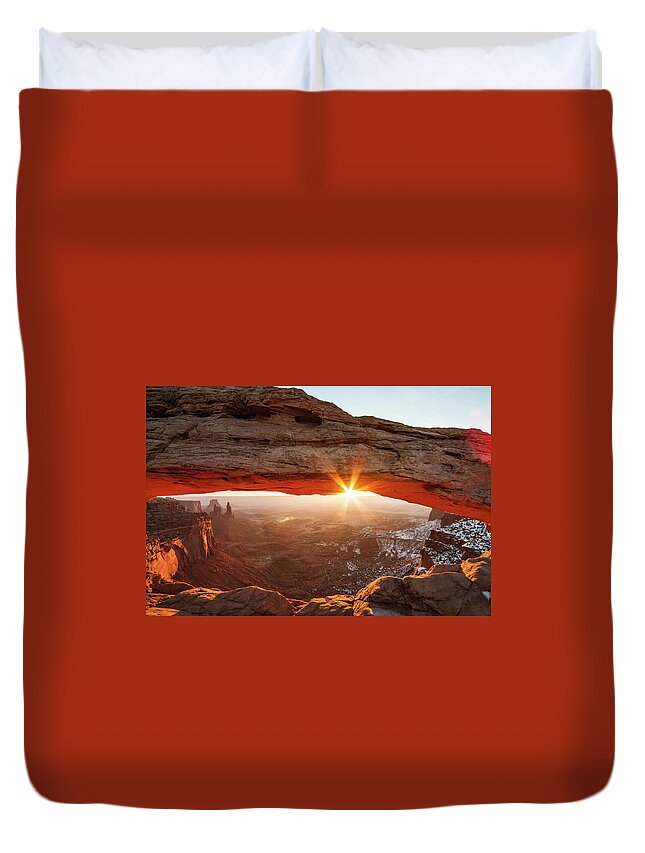 Mesa Arch Duvet Cover featuring the photograph Mesa Arch by Wesley Aston