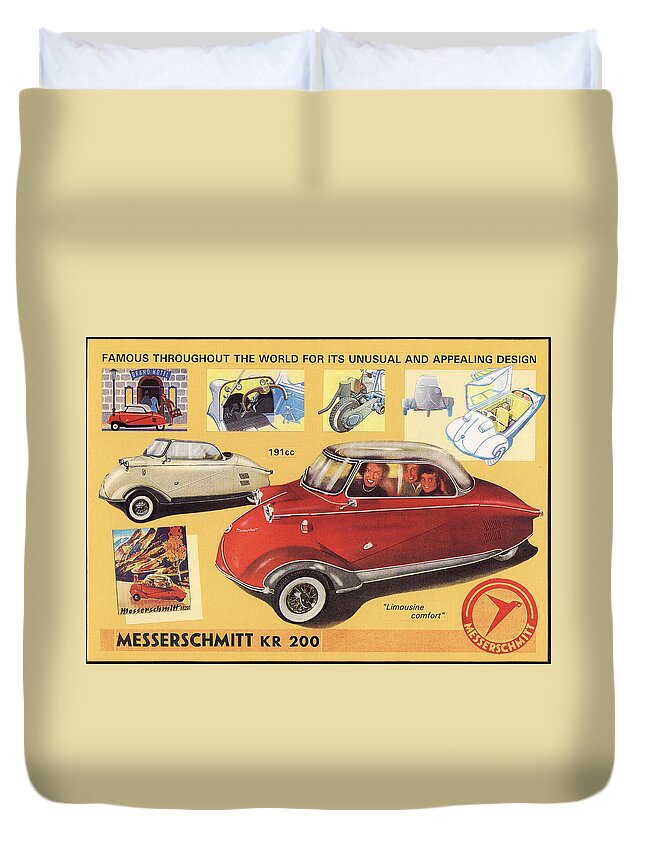 Messerschmitt Duvet Cover featuring the digital art Messerschmitt by Maye Loeser
