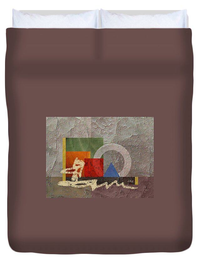 Contemporary Modern Duvet Cover featuring the painting Metro by Gordon Beck