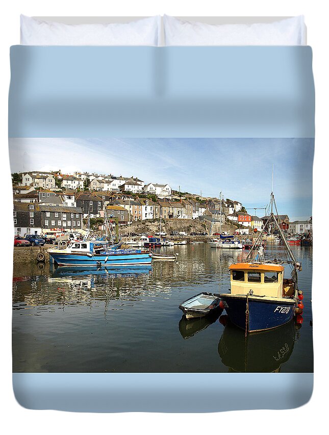 Places Duvet Cover featuring the photograph Mevagissy by Richard Denyer